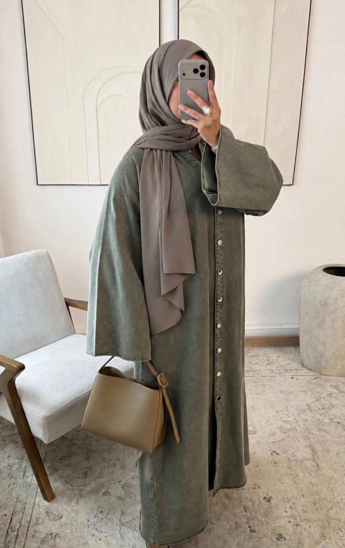 Abaya Jeans Bouton