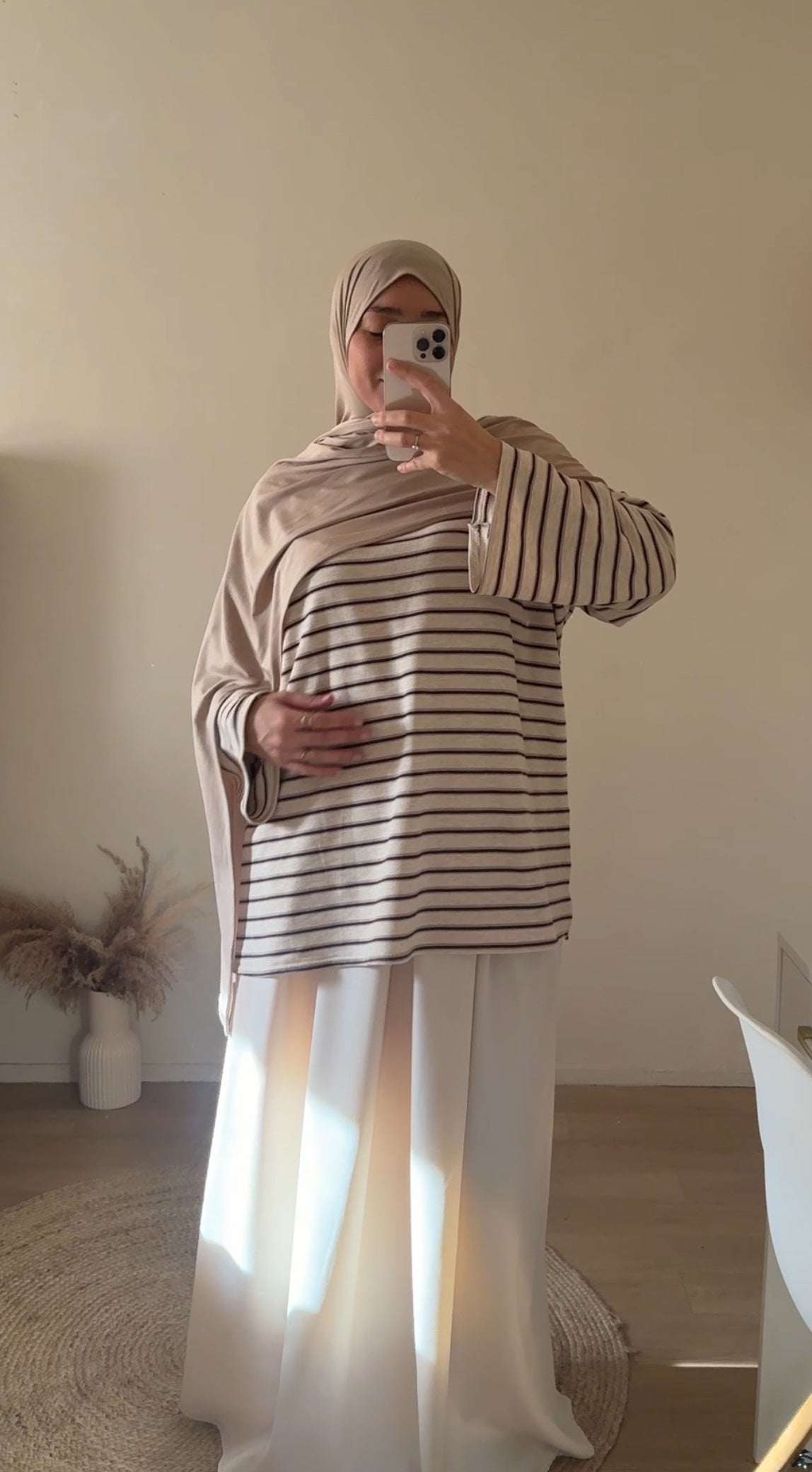 T shirt Oversive Rayée