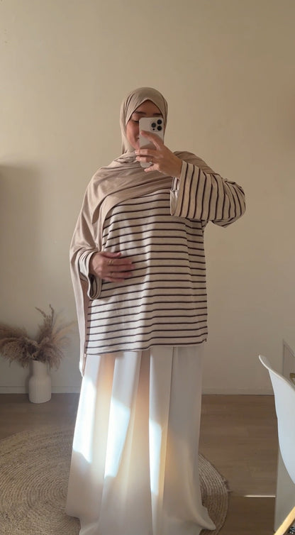T shirt Oversive Rayée