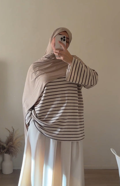 T shirt Oversive Rayée