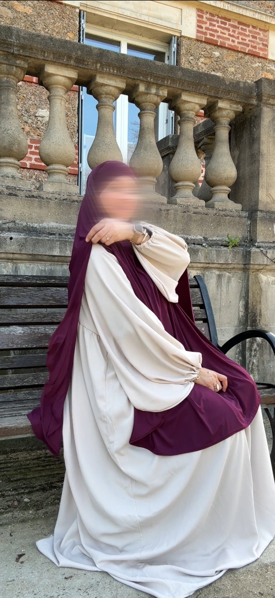 Maxi khimar Fentes jersey premium