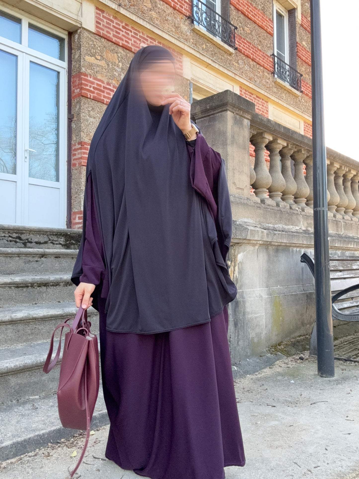 Maxi khimar Fentes jersey premium